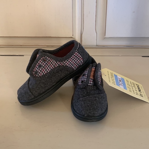 TOMS Size Tiny 7 Multi Houndstooth toddler - Picture 3 of 8